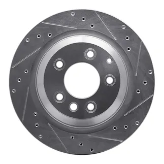 R1 Concepts EDZ-02089R Brake Rotor Drilled and Slotted Silver